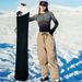Loose Thick Velvet For Women, Waterproof And Windproof, Black Double Board Sports Outdoor, Men's Large Size Ski Pants_desvips.com
