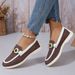 SHLIANG Women Loafers Canvas Flats Brand High Quality Spring Autumn Casual Shoes Leather Single Shoes Plus Size SB056_desvips.com