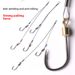 Steel Wire Finished Sub-line Double Set Anti-tangle Pre-tied Anti-bite Swivel Rotating Fish Hook For Catching White_desvips.com
