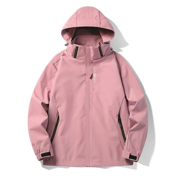 Men And Women Single Layer Hooded Outdoor Windproof Waterproof Thin Mountaineering Jackets Coats_desvips.com