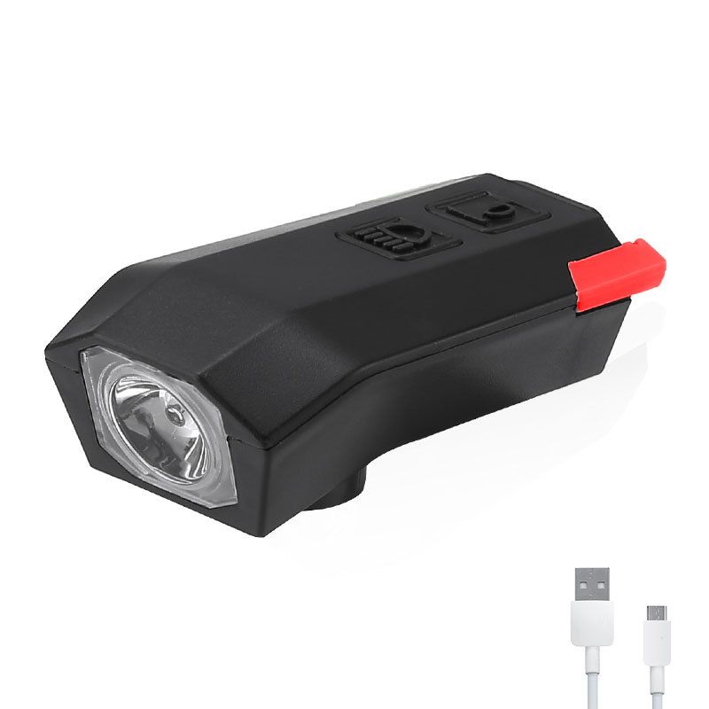 Bicycle USB Rechargeable Horn Night Riding Lighting Mountain Bike Front Light Cycling Gear_desvips.com