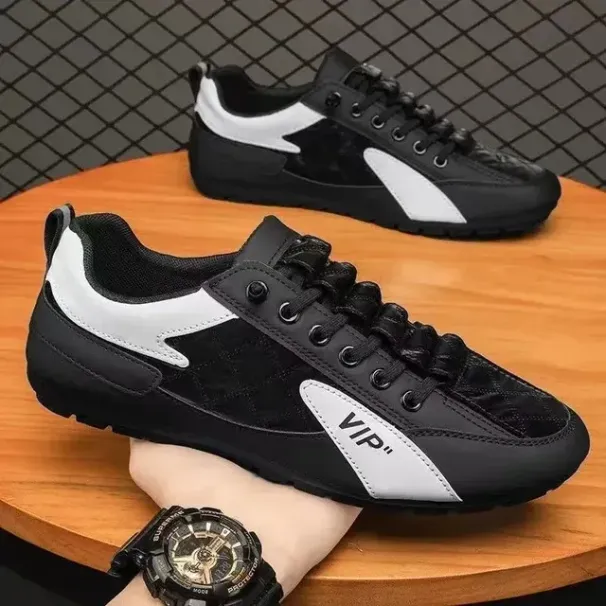 New Casual Summer Thin Section Baotou Half Slippers Fashion Wild Flat-bottomed Bean Shoes Men Sneakers_desvips.com