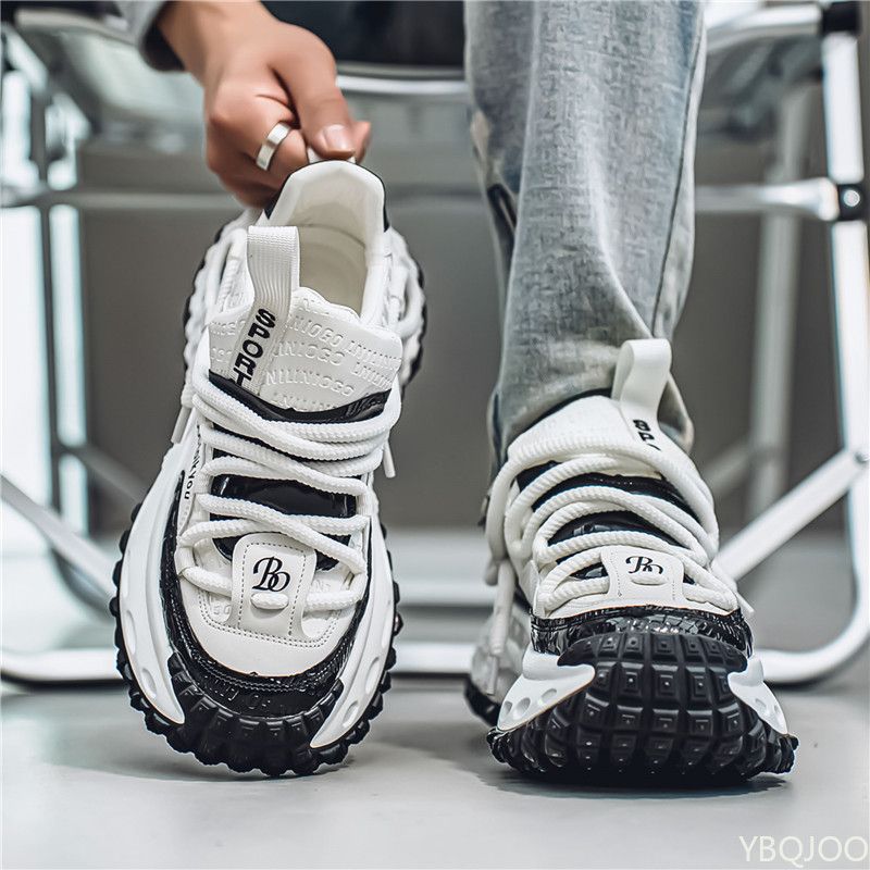 Spring Summer New Fashionable Versatile Thick Soled Height Increasing Casual Comfortable Men's Sports Shoes_desvips.com
