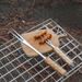 Outdoor Beech Wood Handle BBQ Picnic Stainless Steel U-Shaped Camping Skewer Fork_desvips.com