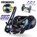 Black Lure Wide Body Water Drop Deep Line Cup Offshore Boat Fishing 12KG Long Cast Slow Jigging Iron Plate Reel_desvips.com