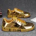 P5 Sport Skateboarding Shoes For Men Unisex Breathable Lace-Up Walking Sneakers Man Trainers Gold Chaussures_desvips.com