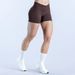 Hot Selling New Vision Nylon Front V Neck Yoga Fitness Sports Shorts For Women_desvips.com