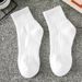 2025e Zhuji Men's Summer Mid-Calf Cotton Towel Bottom Thin Sports White Long Short Socks_desvips.com