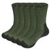 5 Pairs Mn Hiking Combd Cotton Cushiond Man Crw Socks Paddd Outdoor Jungl Grn Army Socks Siz 37-44 Shipping_desvips.com