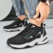 Autumn New Basketball Fashion Leather Dad Student Practical Sports Thick Sole Running Shoes_desvips.com