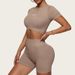 High Waist Slim Fit Yoga Shorts Elastic Sports Fitness Clothes For Hip Yoga Back_desvips.com