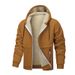 Animal Game Caual Hoodie For Men Heavyweight Fleece Sweathirt Sherpa Lined Hooded Zipper Jacket Thick Streetwear_desvips.com