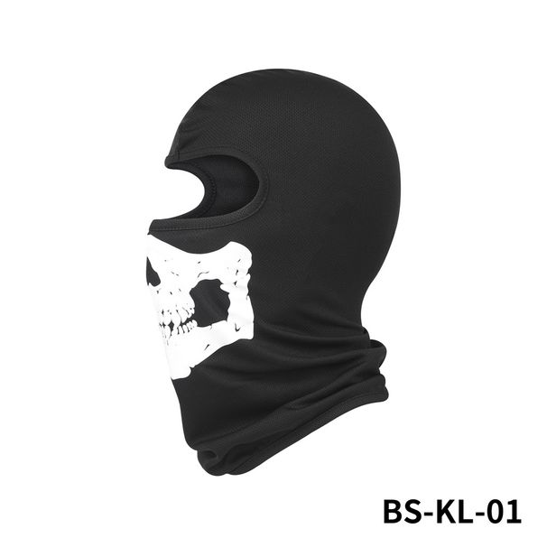Skull Print Motorcycle Balaclava - Lightweight Polyester Helmet Liner For Men & Women - Breathable Riding Face Mask For All Seasons (6 Color Options)_desvips.com