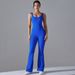Women's Hollowed out Backless Bodysuit Peach Shaped Lifting Buttocks Quick Drying Tight Fitting Slightly Flared Yoga Sportswear_desvips.com