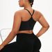 Plus Size Yoga Tank Top For Curvy Women, Cross High-Strength Shockproof, Side Breast Covege, Seamless Fitness Sports_desvips.com