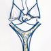 2026 European And American Cross-Border New Style Two-Piece Sexy Floral Halter Neck Tie Swimsuit Bikini_desvips.com