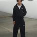 2025 European And American Street Fashion Hip-Hop Zipper Cardigan Loose Printed Sports Set_desvips.com