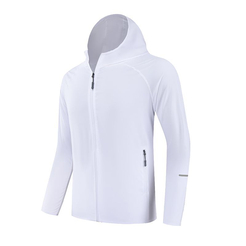 Running Jacket Reflective Summer Quick Dry Gym Coat Hooded Jogging Sun Protection Fishing Outdoor Hiking Breathable Thin_desvips.com