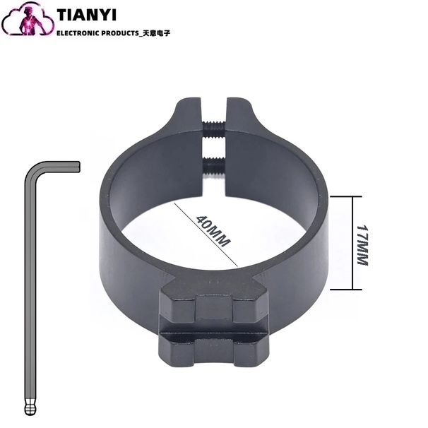 30/34/40mm Scope Holder, Pipe Diameter, Metal Adjustment Ring Fixture, Aluminum Alloy Accessory, Tactical Flashlight Clamp_desvips.com