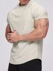 Men's Euro Fit Quick-Dry Workout T-Shirt – Breathable Summer Running & Gym Tee (Black/Beige/Grey/Navy, S-XXL)_desvips.com