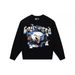 Brand Eagle Print Unisex Crew Neck Sweatshirt, Trendy Loose Fit, Long Sleeves_desvips.com