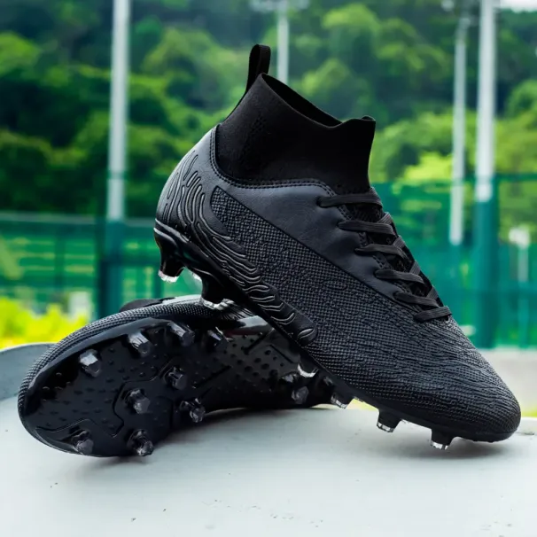 New Men's Soccer Shoes Football Boots Training Match Sport Sneakers High-top Ultra-light Non-slip Hot-selling Students_desvips.com
