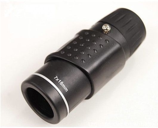 Ultra Compact 7*18 Monocular Mini Finger Dial Zoom Blue Film Magnification High Clarity Pocket Telescope_desvips.com