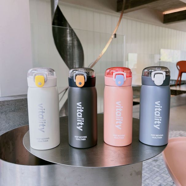 Minimalist Insulated Cup With Straw, High-Value Internet Celebrity 2022 New Model Water Bottle For Adults, Men, Women,_desvips.com