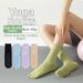 Women's Yoga Non-Slip Socks With Ruffled Edges Mid Calf Fashionable Fitness Pilates Rolled Up Socks_desvips.com