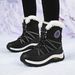 Women's Winter Snow Boots, Warm And Cozy, Outdoor Travel Shoes, Snowproof And Non Slip, Fleece Lined And Thickened High Top Boots._desvips.com