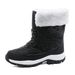 Ski Boots Winter Large Size Snow Boots Women's Outdoor Travel Thick High Top Plus Velvet Cotton Shoes Boots Women's Shoes Hiking Cotton Boots_desvips.com
