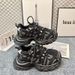 2025 Autumn New European Style Thick-Soled Dad Shoes For Versatile Round-Toe Platform Sole Lace-Up Casual Sneakers_desvips.com