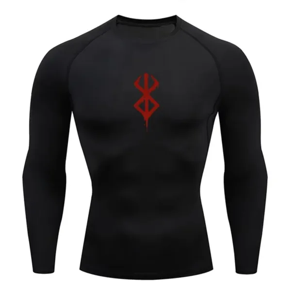 Men Compression Top Anime Berserk Guts GYM Tshirts Running Fitness Tight Sportswear Breathable Sport Long Sleeve Tee_desvips.com