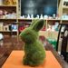 Artificial Grass Ceramic Rabbit Ornament, Green Plush-coated, Easter Foam Animal, Moss, Creative Moss DIY_desvips.com