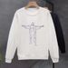 American Style Casual Sweatshirt For Men And Women, New Trendy Loose Fit Printed Couple Outerwear, Ancora Red Long_desvips.com