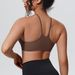 nokometa New Cross-border Solid Color Double-sided Nylon Tight Back Sports Underwear Running Fitness Yoga Clothes Suspenders Women_desvips.com