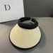 Large Brim Empty Top Hat Women's Summer UV Protection Rear Neck Visor Foldable Travel Beach Sun Hat_desvips.com