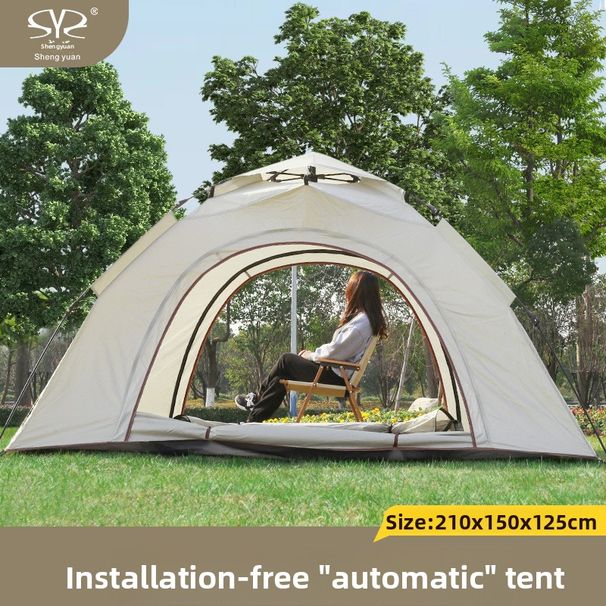 Outdoor Automatic Foldable Tent Portable Quick Setup Camping Gear Thickened Polyester Fabric Rainproof Sunproof_desvips.com