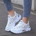 NIOHE Height Increasing Chunky Women Platform Shoes New Fashion Breathable Mesh Sport Women's Sneaker Casual Sneakers_desvips.com