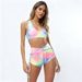 Summer Women Sexy Tie-Dye Side Tie Sports Shorts Nightclub Hip-Lifting Plus Size_desvips.com