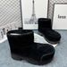 Paris Snow Autumn Winter New Thick Sole Height Increasing Over-The-Knee Wool Warm High-Top Slip-On Women's Boots_desvips.com