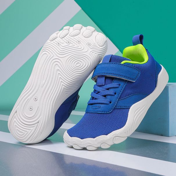 Kids Barefoot Shoes Wide Toe Box - Hook & Loop Adjustable For Indoor/Outdoor - Gym, Dance, Hiking (Black Blue/Pink/Gray Green/White/Royal Blue)_desvips.com