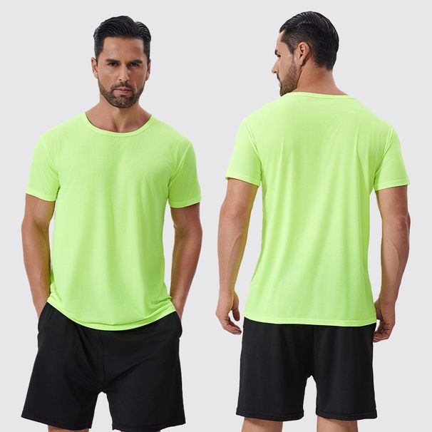 Summer Sports Men's Clothes Short Sleeved Outdoor Quick Drying Men's Casual Short Sleeved Breathable Professional Sweat Absorbent Round Neck_desvips.com