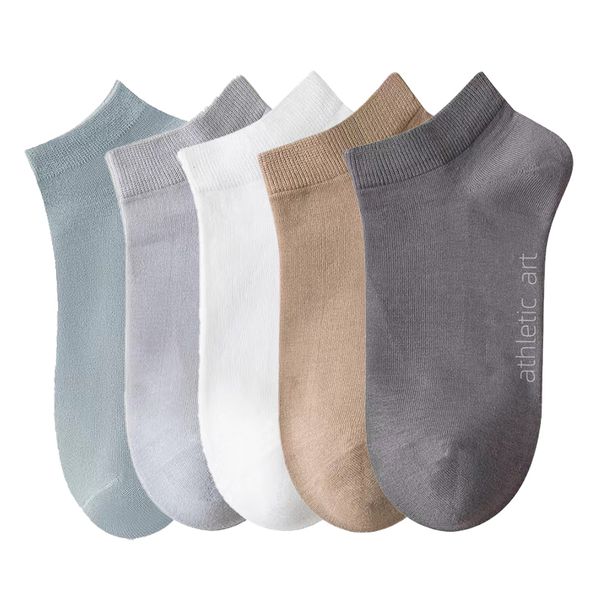 5 Pairs/Lot Men's Cotton Socks Low Tube Ankle Hot Selling New Spring Autumn Breathable Comfortable Simple Fashion Street Socks_desvips.com