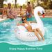 Inflatable LED Luminous White Swan Flamingo Swimming Ring Water Pool Party Luminous Mount Recliner_desvips.com