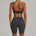 Women’s Clothing Tight Fitting Sanded Yoga Suit Quick Drying Fitness Clothes Summer Running Sports Suit_desvips.com