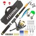 Sea Lure Full Combination Hard Soft Bait Reel Retractable Fishing Rod Beginner Set Complete_desvips.com