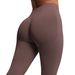 Peach Seamless Solid Color Three-Section Waist Hip-Lifting High-Waist Yoga Pants Women, Suitable For Running And Fitness_desvips.com