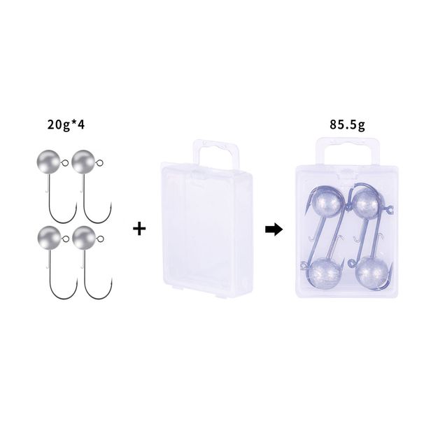 Weedless Jig Head Fishing Hooks For Soft Worm Fishing 20g 13.5g 10g 7g 4.8g 3.5g 1.5g 2g 1g Round Ball Jig Head Fishhook_desvips.com
