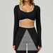 Cross-Border Seamless Color-Block Long Sleeve Two-Piece Slim Fit Yoga T-Shirt Running Sports Fitness Top_desvips.com